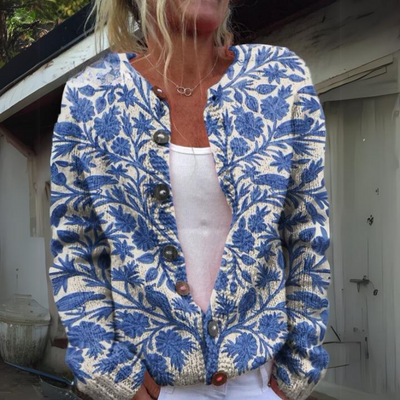 Talia™ - Cardigan med blommigt tryck